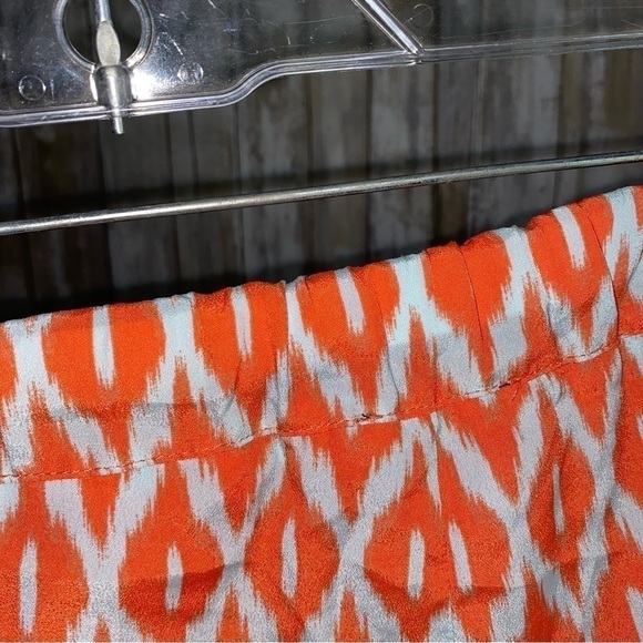 THML Orange Printed Scalloped Bottom Shorts - Picture 4 of 5